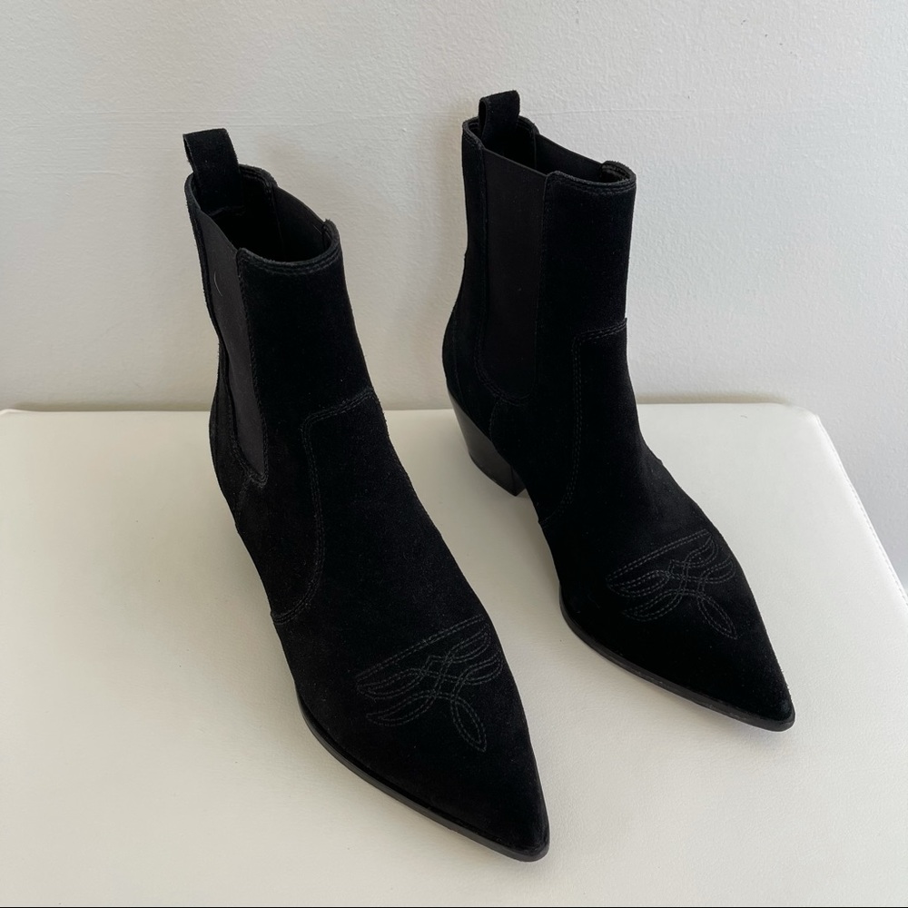 Paige Ankle Boots Suede Black